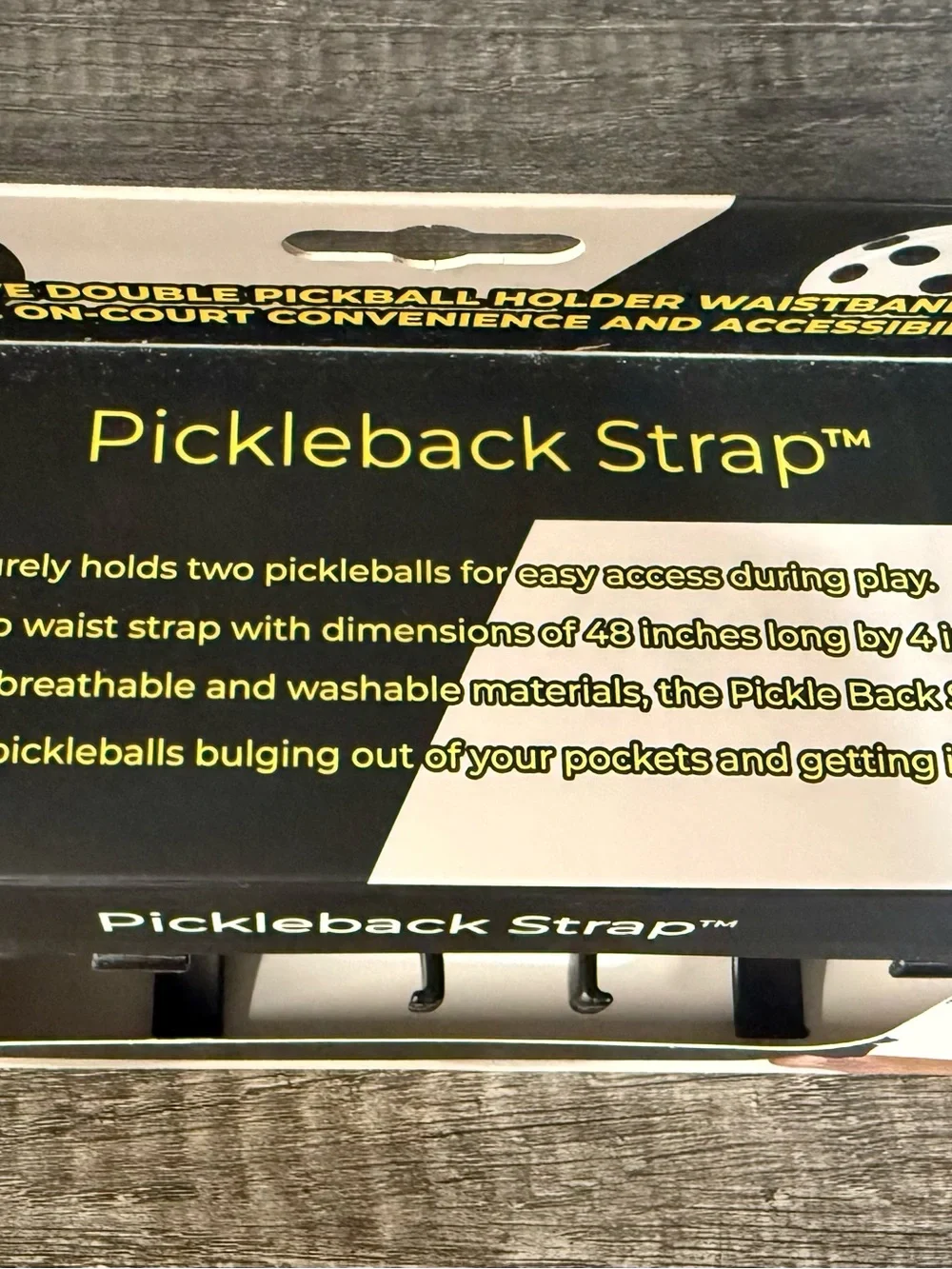 Black Double Pickleball Holder Waistband
